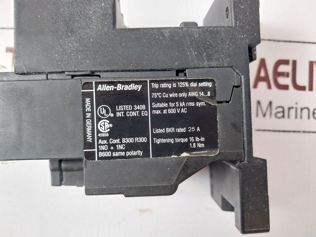 Allen-bradley 193-tab40 Overload Relay With Adapter