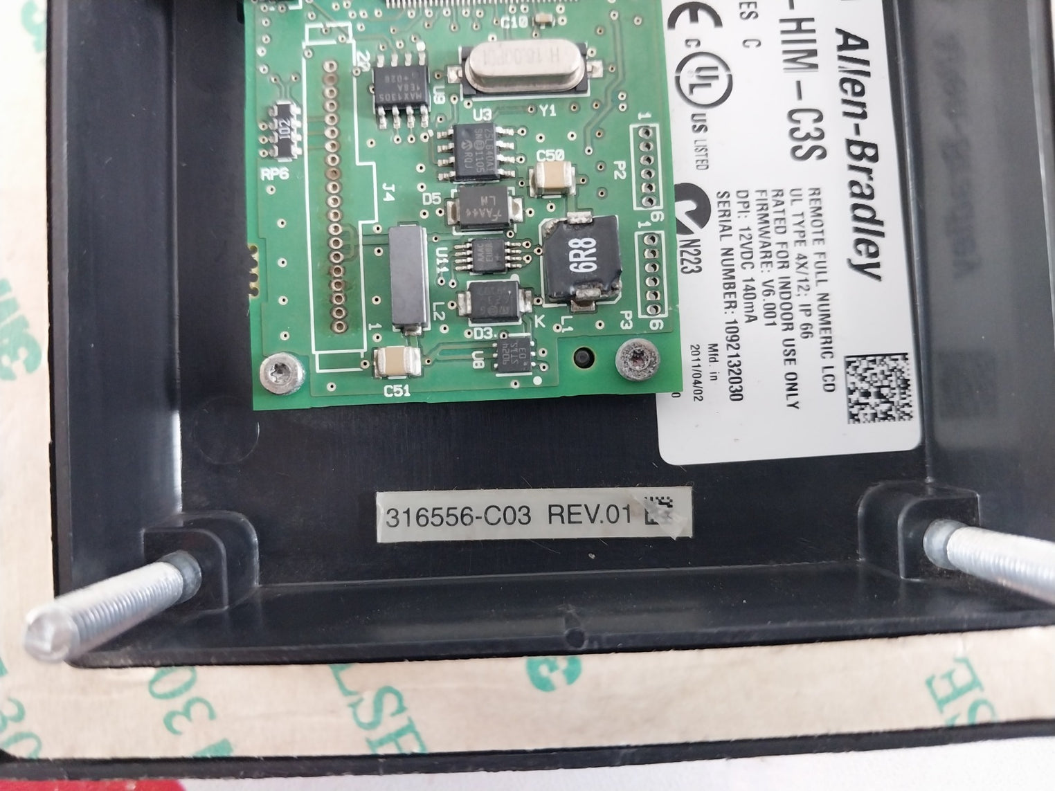 Allen-bradley 20-him-c3S Remote Full Numeric Lcd Display 