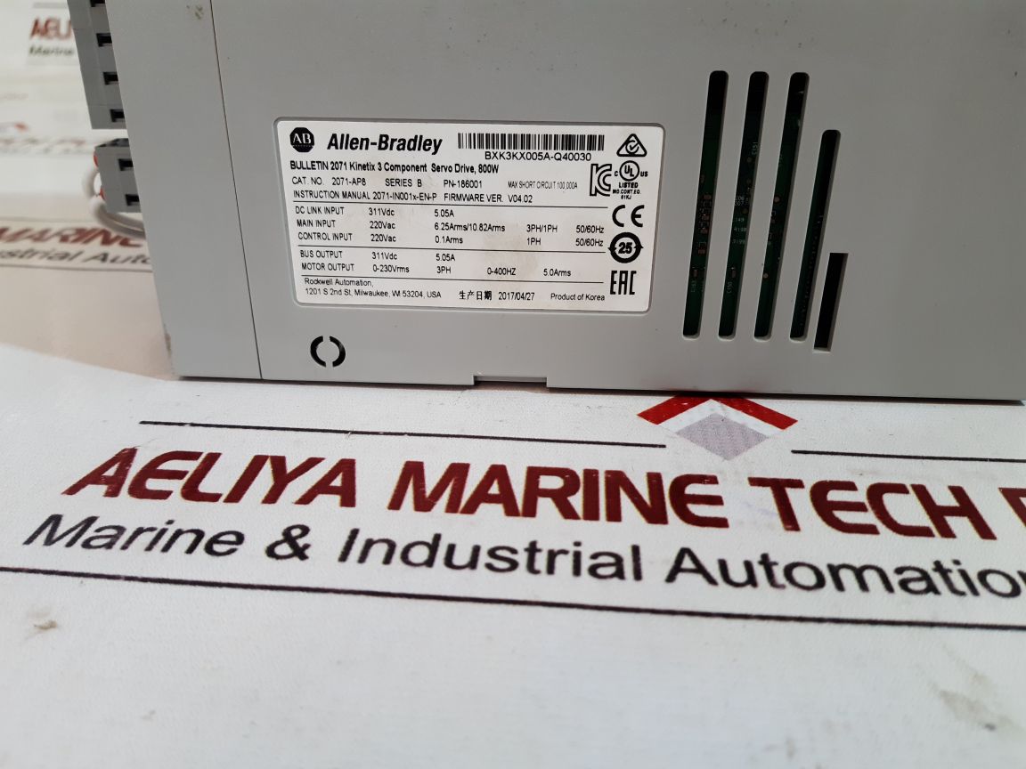 Allen-bradley 2071-ap8 Kinetix 3 Component Servo Drive 800W