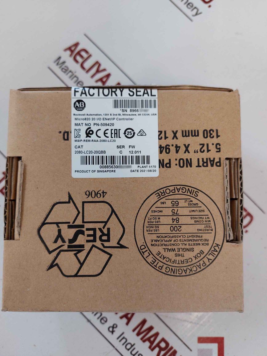 Allen-bradley 2080-lc20-20Qbb Micro820 Programmable Controllers Open Box
