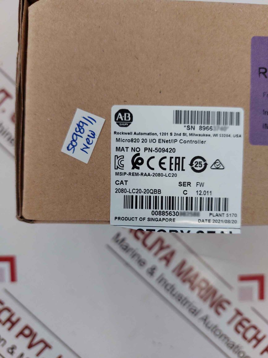 Allen-bradley 2080-lc20-20Qbb Micro820 Programmable Controllers Open Box