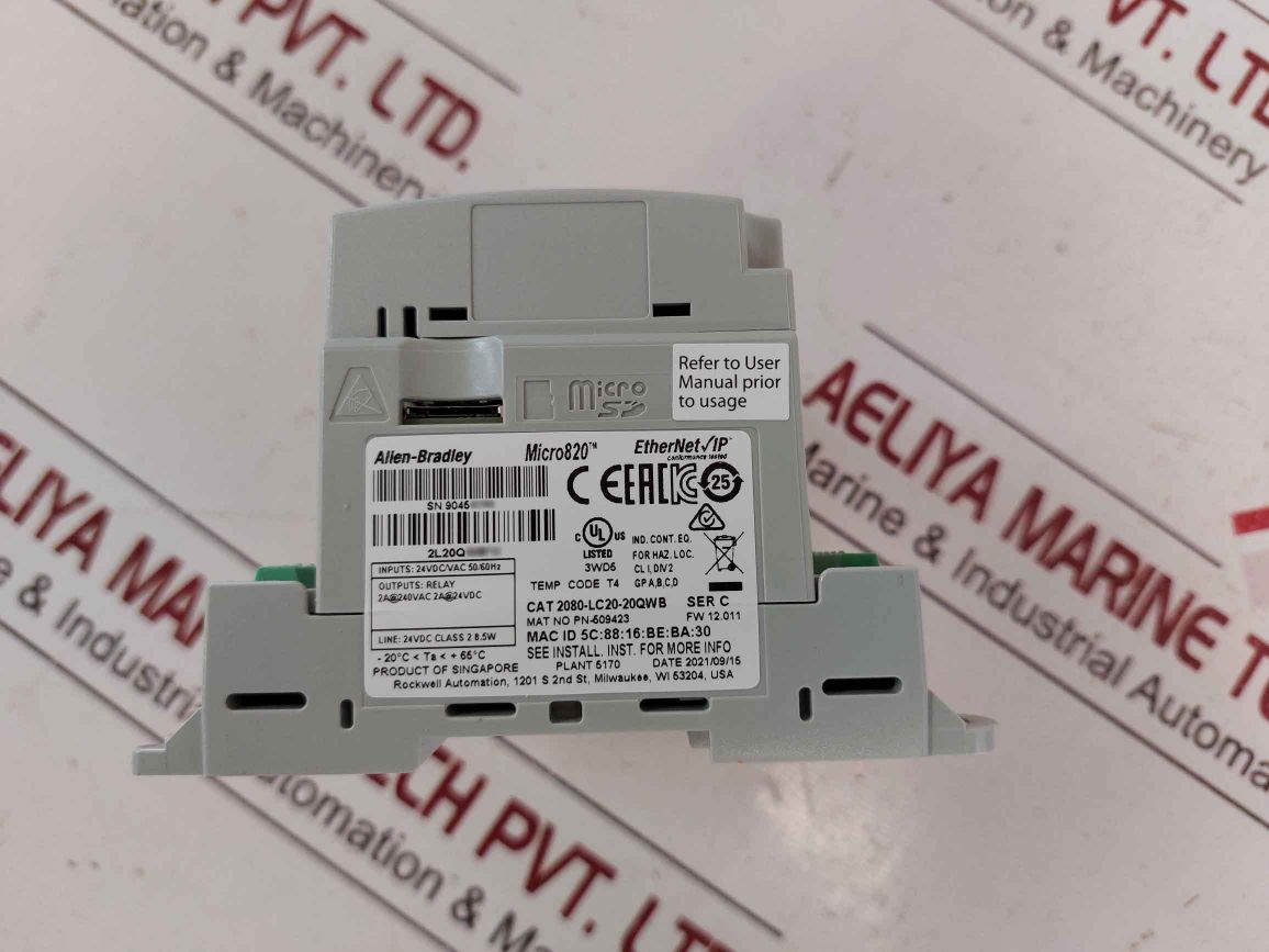 Allen-bradley 2080-lc20-20Qwb Micro820 Programmable Controllers Open Box