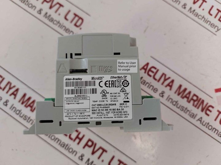 Allen-bradley 2080-lc20-20Qwb Micro820 Programmable Controllers Open Box