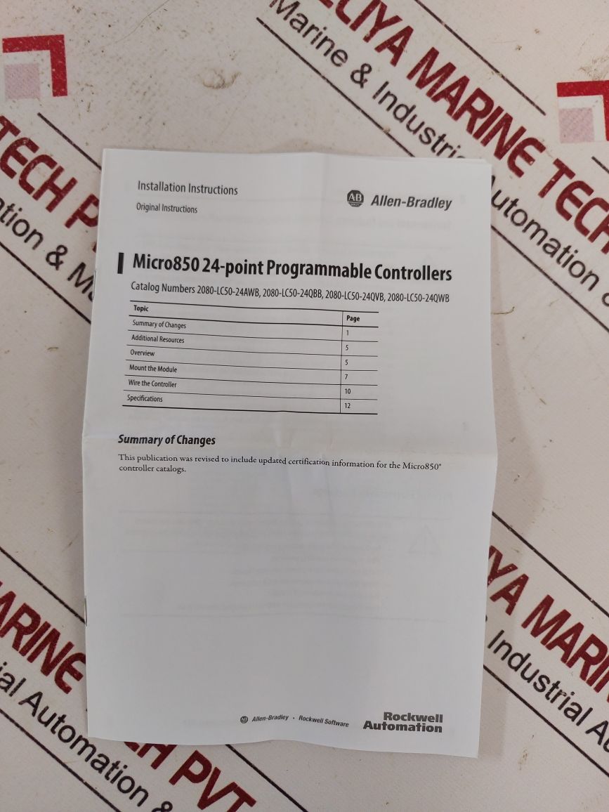 Allen-bradley 2080-lc50-24Qwb Micro850 24-point Programmable Controllers Open Box
