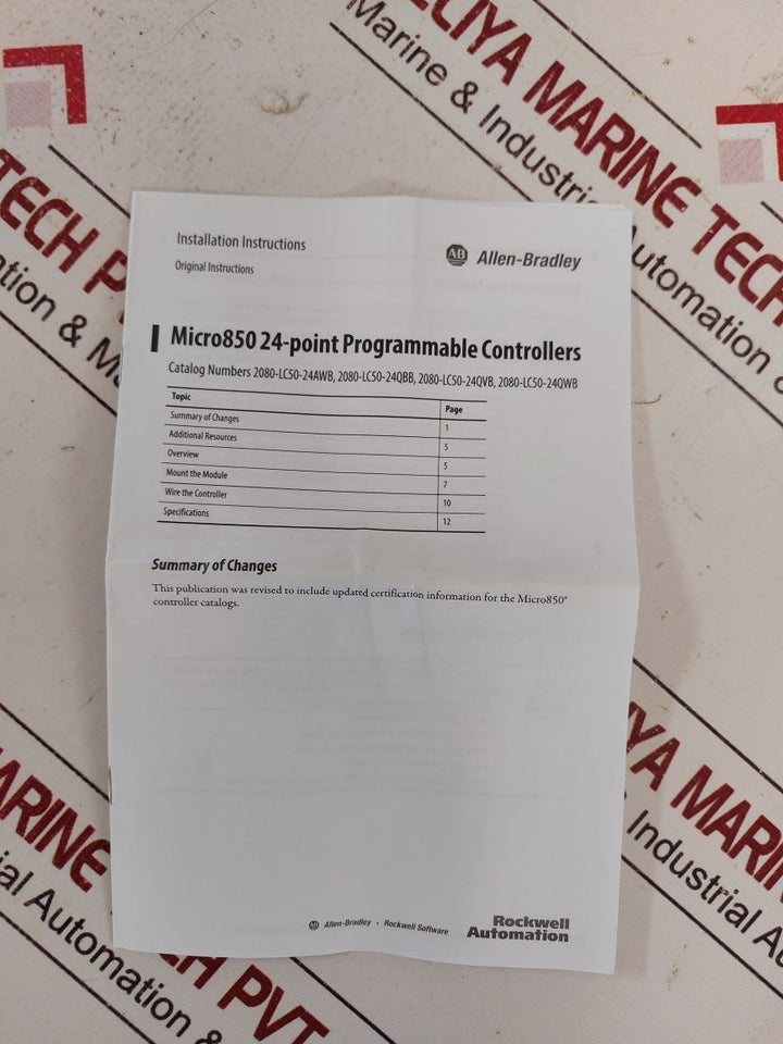 Allen-bradley 2080-lc50-24Qwb Micro850 24-point Programmable Controllers Open Box