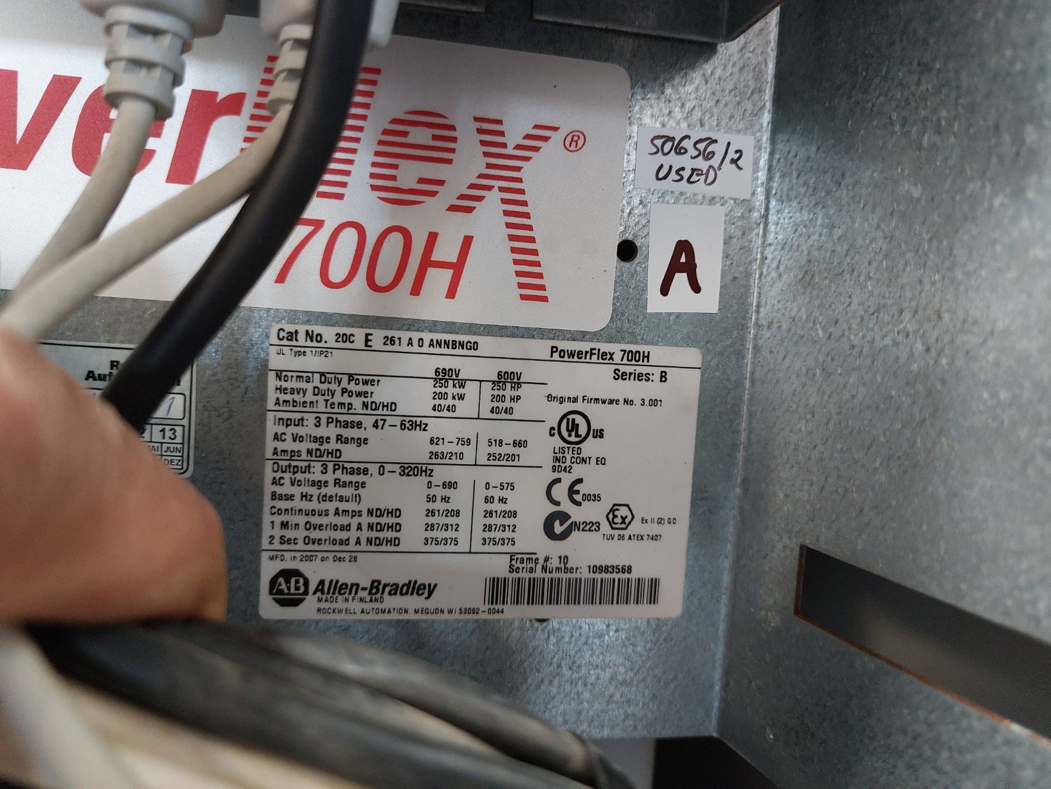 Allen-bradley 20Ce261A0Annbng0 Frequency Drive Ser.B