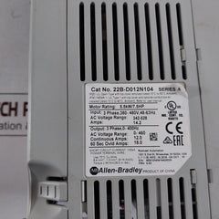 Allen-bradley 22B-d012N104 Series A Powerflex 40 Ac Drive 5.5Kw/7.5Hp