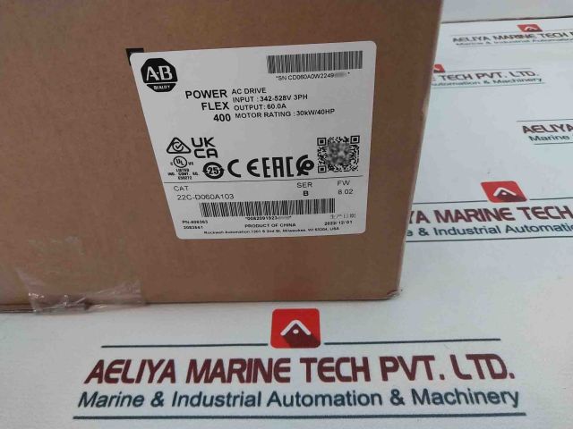 Allen-bradley 22C-d060A103 Powerflex 400 30 Kw 40 Hp Ac Drive