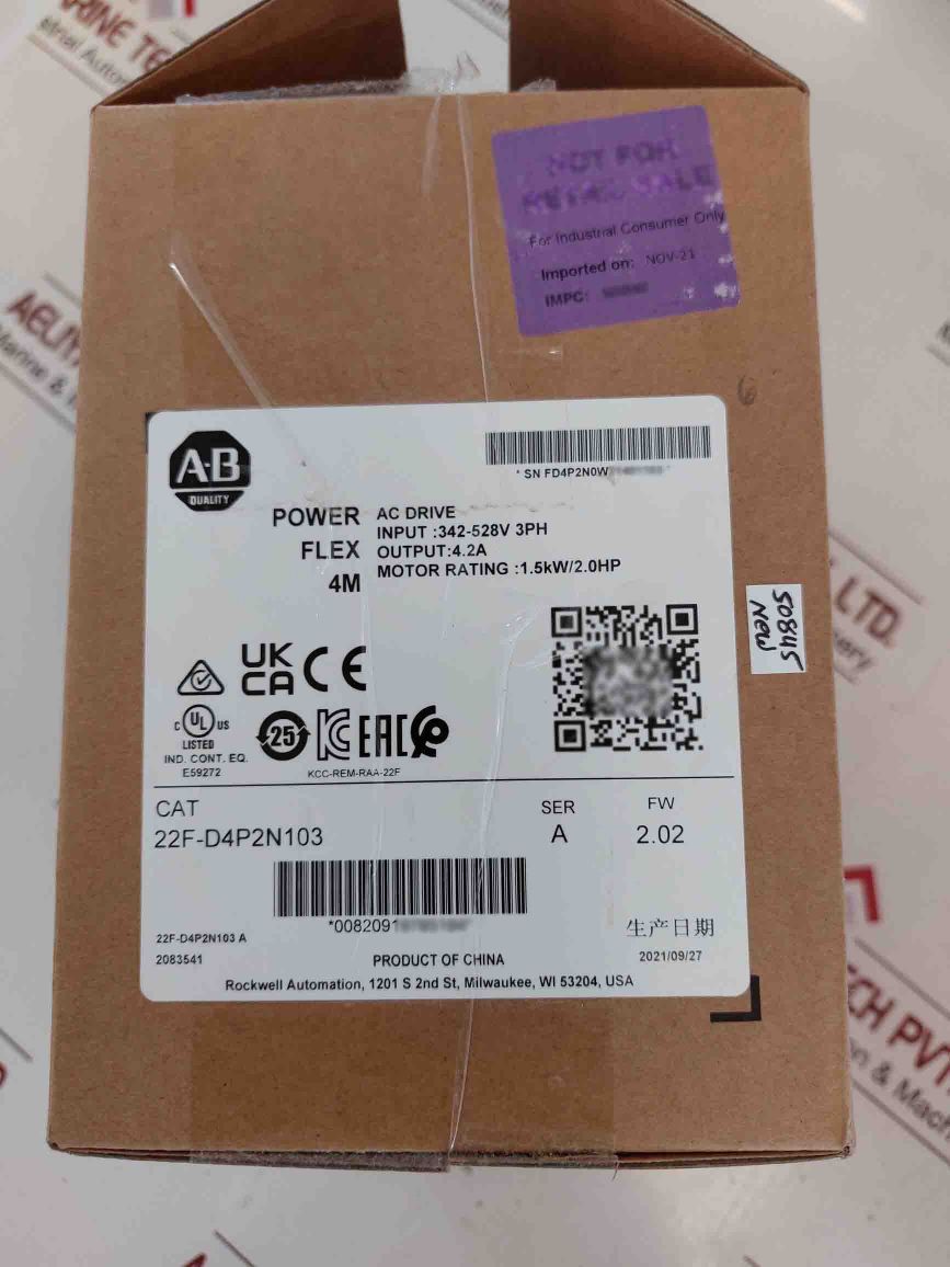 Allen-bradley 22F- D4P2N103 Power Flex 4M Ac Drive
