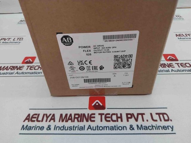 Sealed Pack Allen-bradley 25B-d013N104 Ser A Powerflex 525 Ac Drive 5.5Kw 7.5Hp