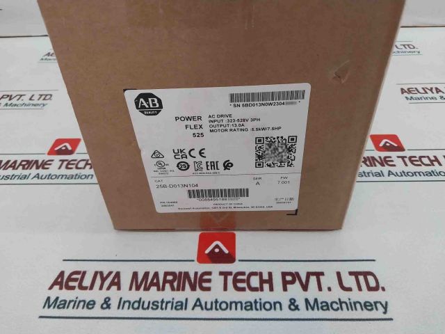 Sealed Pack Allen-bradley 25B-d013N104 Ser A Powerflex 525 Ac Drive 5.5Kw 7.5Hp