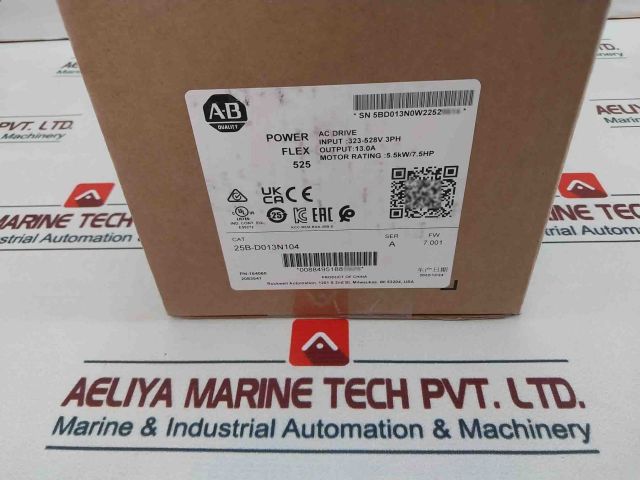 Sealed Pack Allen-bradley 25B-d013N104 Ser A Powerflex 525 Ac Drive 5.5Kw 7.5Hp