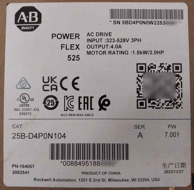 Allen-bradley 25B-d4P0N104
