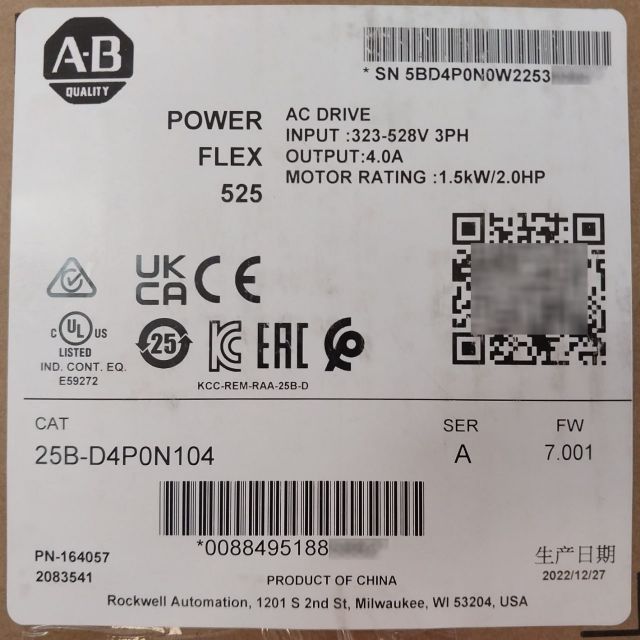 Allen-bradley 25B-d4P0N104