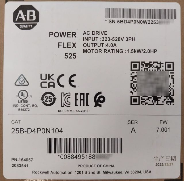 Allen-bradley 25B-d4P0N104