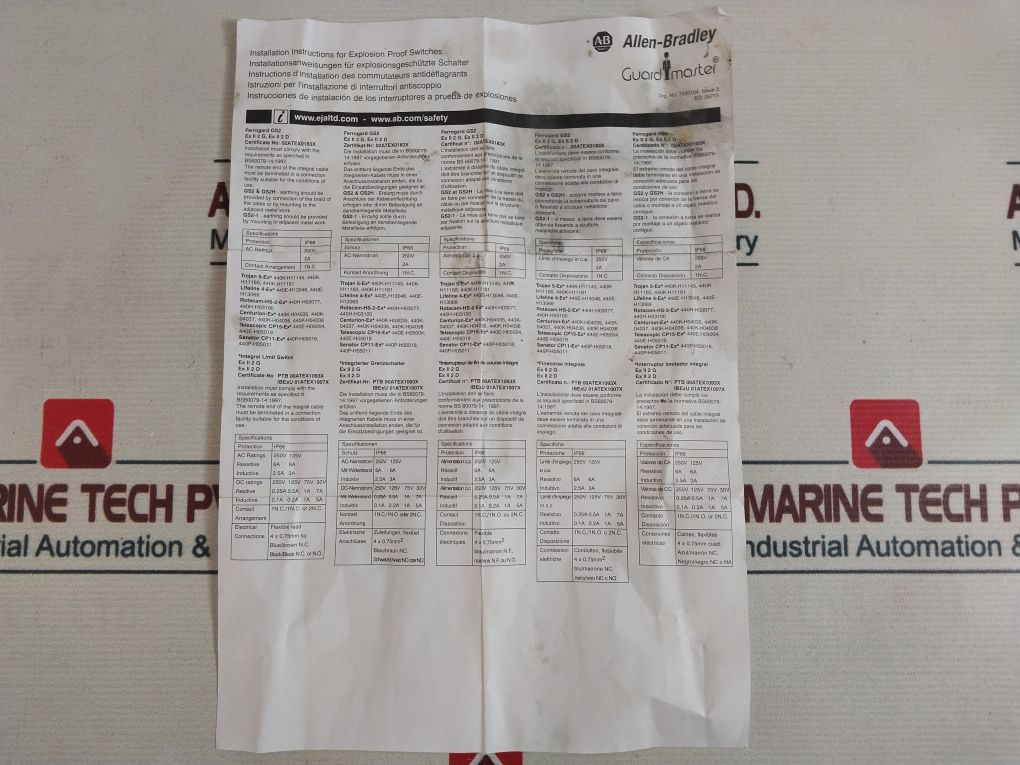 Allen-bradley 440K-h11145 Safety Interlock Switch