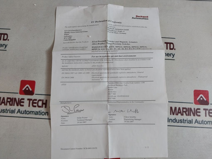 Allen-bradley 440N-h02047 Guard Master Explosion Proof Switch 10611320199144