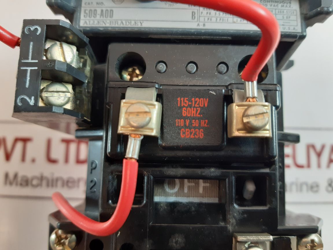 Allen-bradley 509-a0d ser.b motor starter