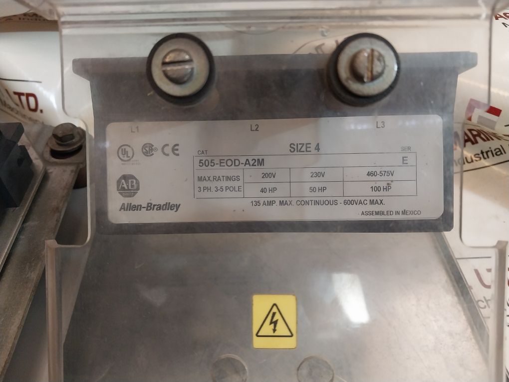 Allen Bradley 505-eod-a2M Reversing Starter 460-575V 100Hp