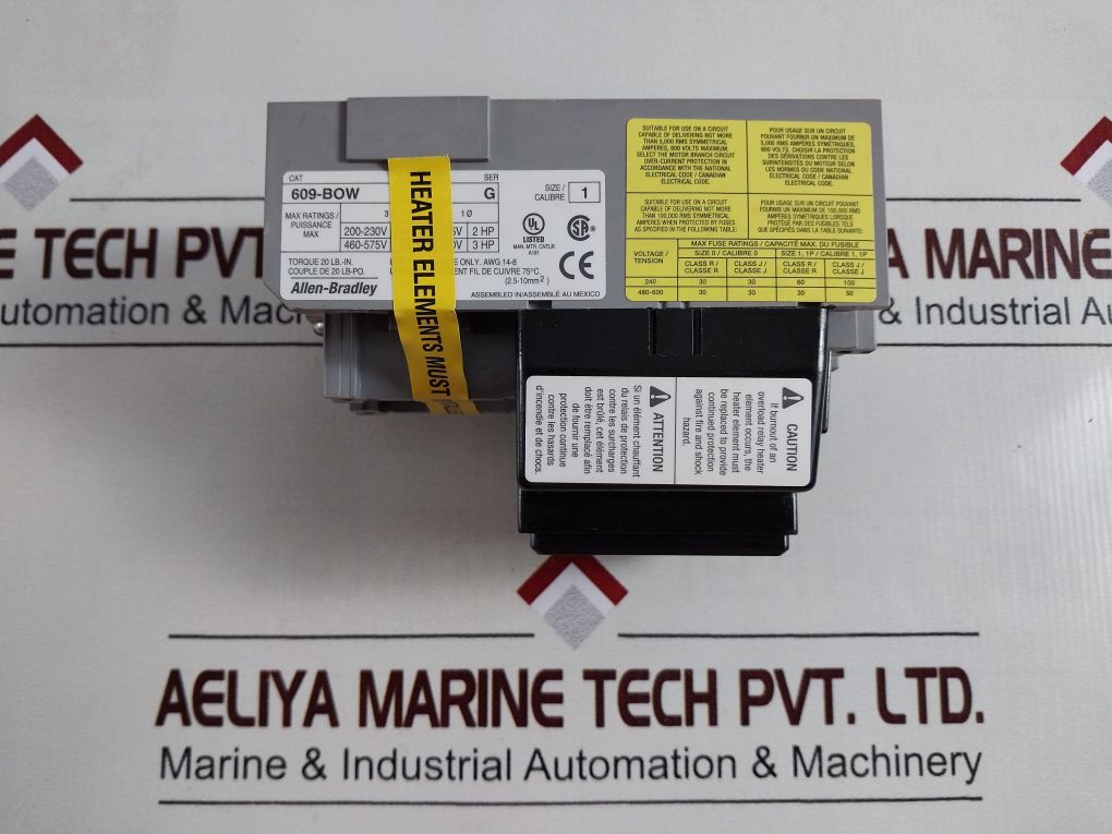 Allen-bradley 609-bow Ser: G Manual Start Push Button Control