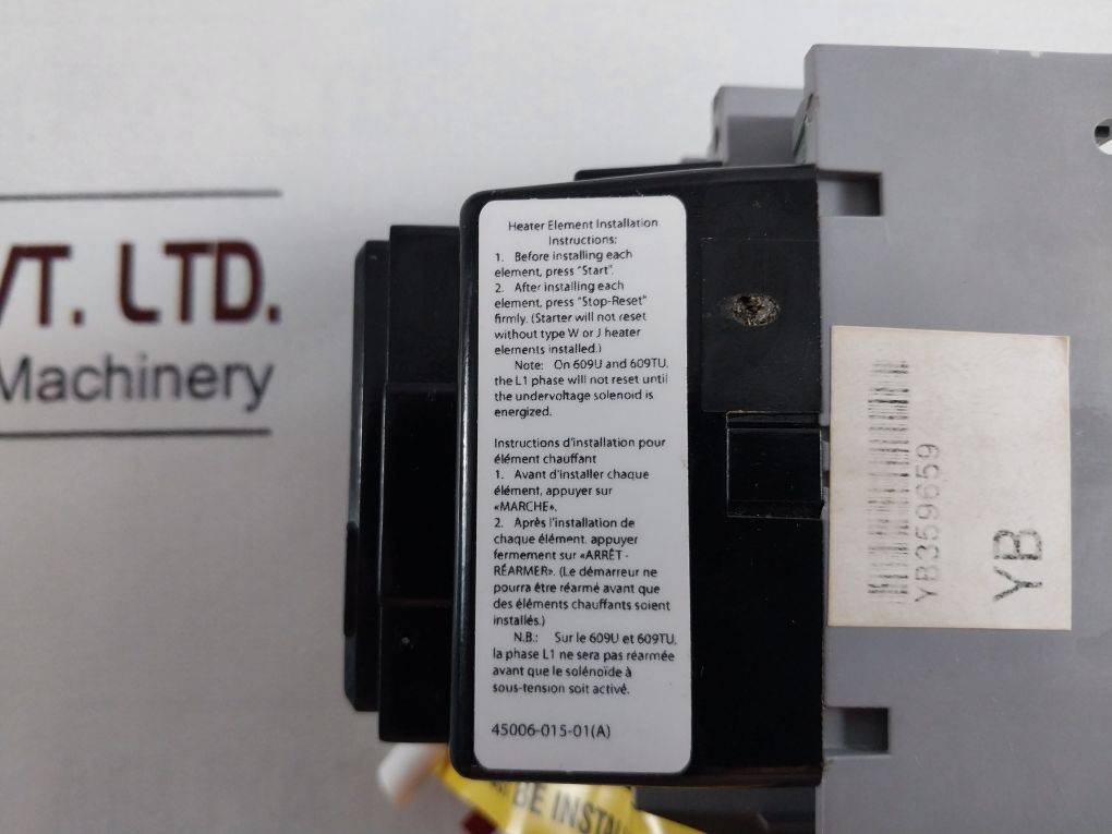 Allen-bradley 609-bow Ser: G Manual Start Push Button Control