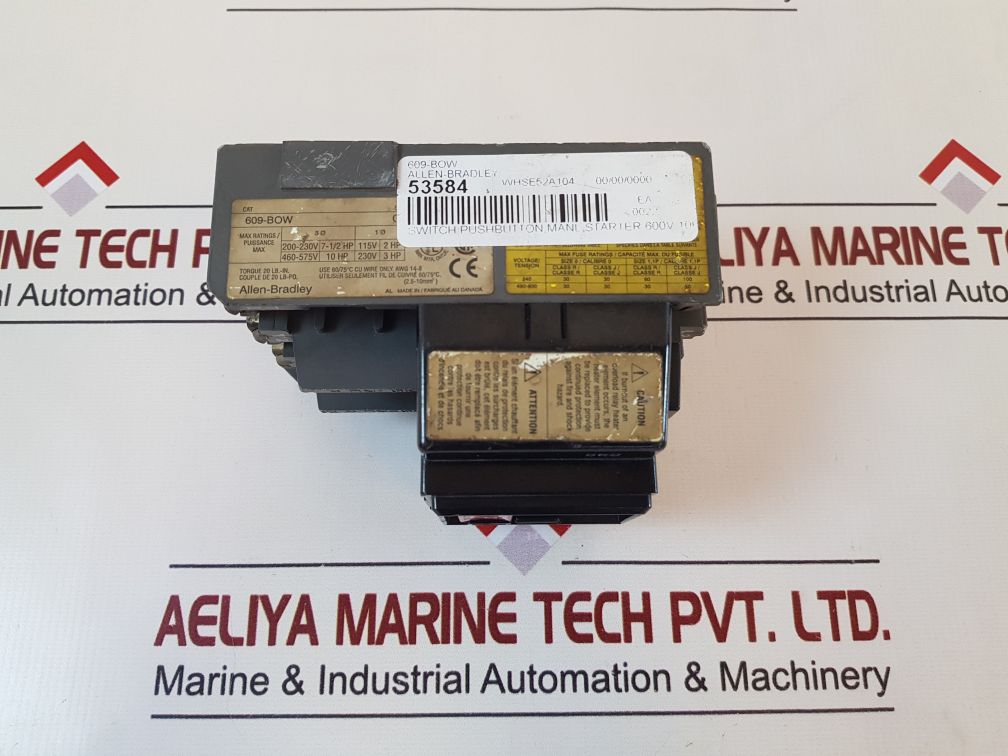 Allen-bradley 609-bow Manual Stop/Start Push Button Control