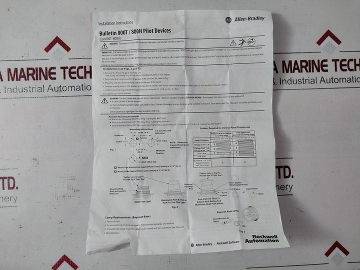 Allen-bradley 800T-fxq24Ra1 Push Button Switch