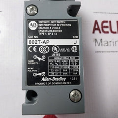 Allen-bradley 802T-ap Oiltight Limit Switch Ser: J