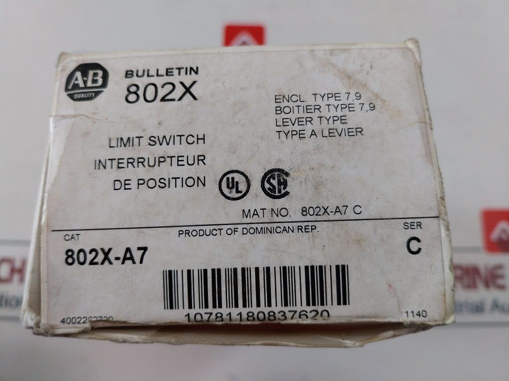 Allen-bradley 802X-a7 Limit Switch Ser C
