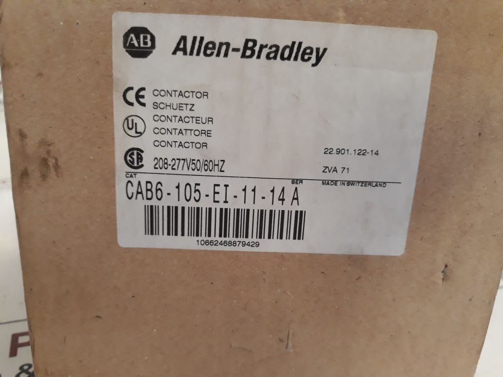 Allen-bradley Cab6-105-ei Contactor Ser.A