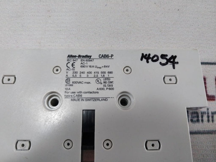 Allen-bradley Cab6-p Auxiliary Contact Block