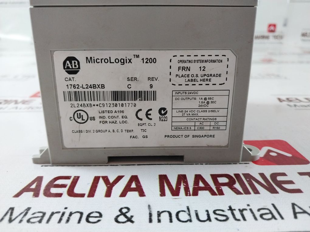 Allen-bradley 1762-l24Bxb Ser.C Micrologix 1200 Plc Controller Rev.: 9