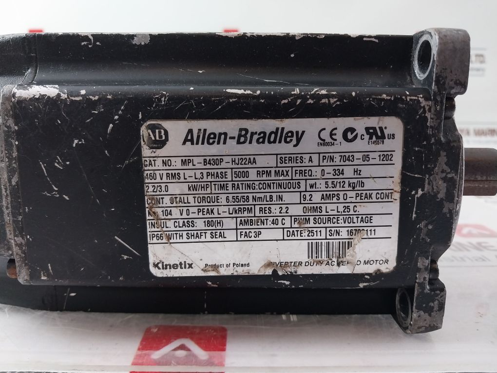 Allen-bradley Mpl-b430P-hj22Aa Servo Motor