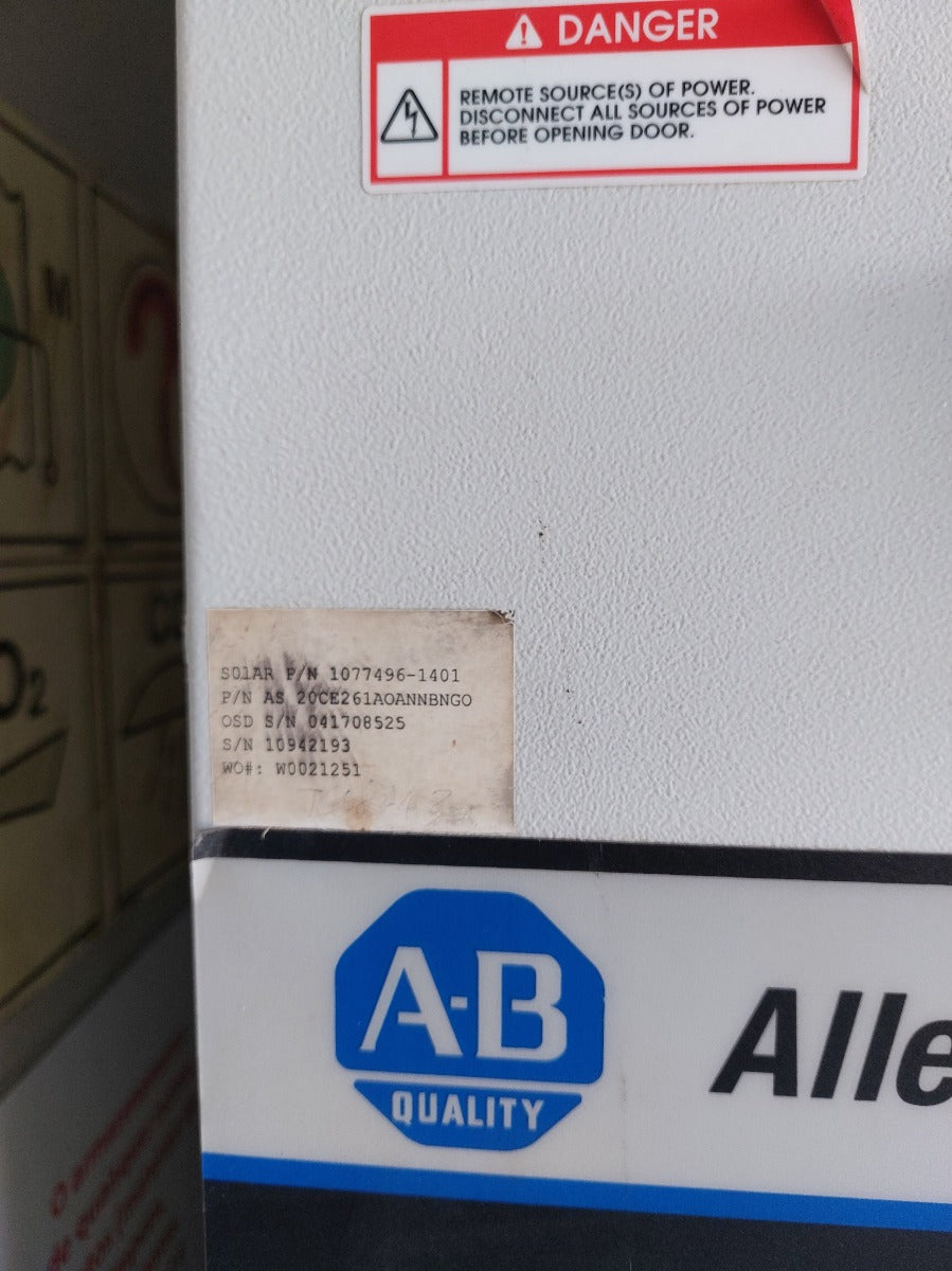 Allen-bradley Powerflex 700H 20Ce261A0Annbng0 Frequency Inverter Drive Supply