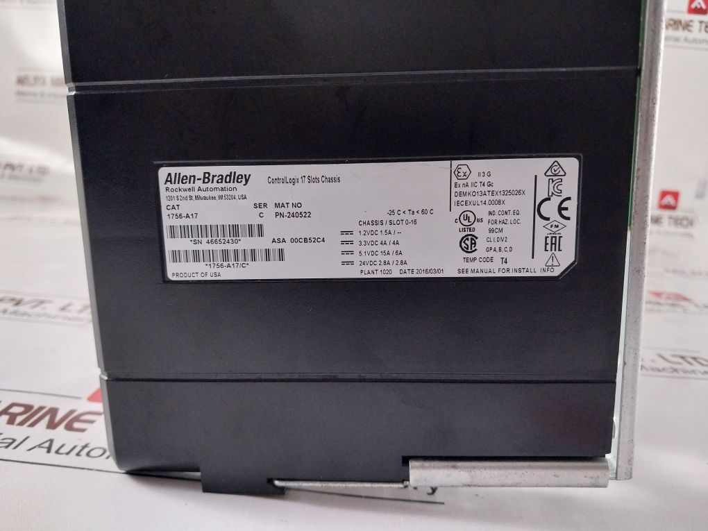 Allen-bradley 1756-a17 Ser.C 17 Slots Rack