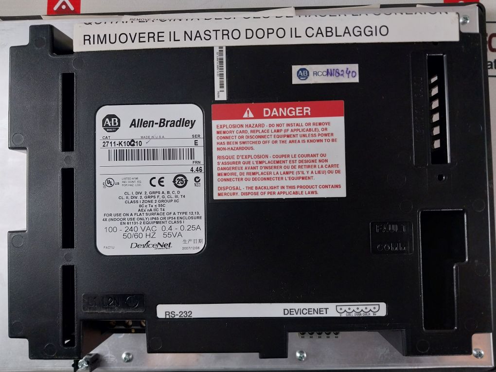 Allen-bradley 2711-k10C10