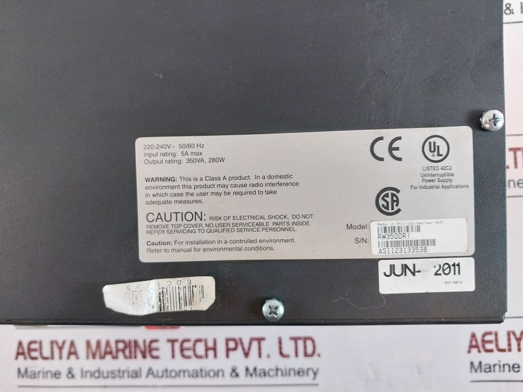 Allen-bradley Rw350Dr I Uninterruptible Power Supply 1609-s350Es