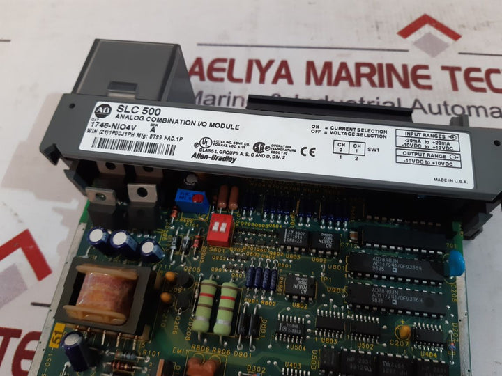 Allen-bradley Slc 500 Analog Combination I/O Module 1746-nio4V