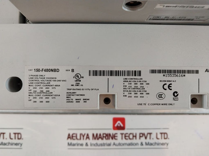 Allen-bradley Smc-flex 150-f480Nbd 3-phase Smart Motor Controller Series.B