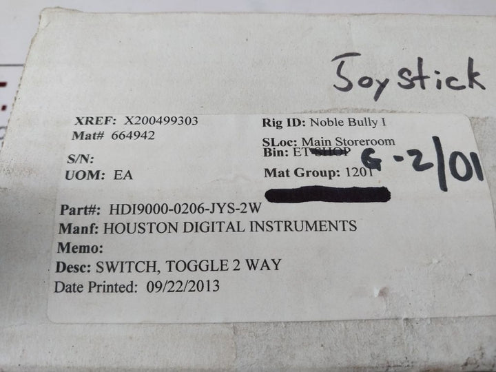 Allen–Bradley 800T-t2F3 2 Way Toggle Switch Hdi9000-0206-jys-2W