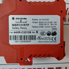Allen Bradley Msr131Rtp Safety Relay 440R-c23139 Series B 24 Vac/Dc