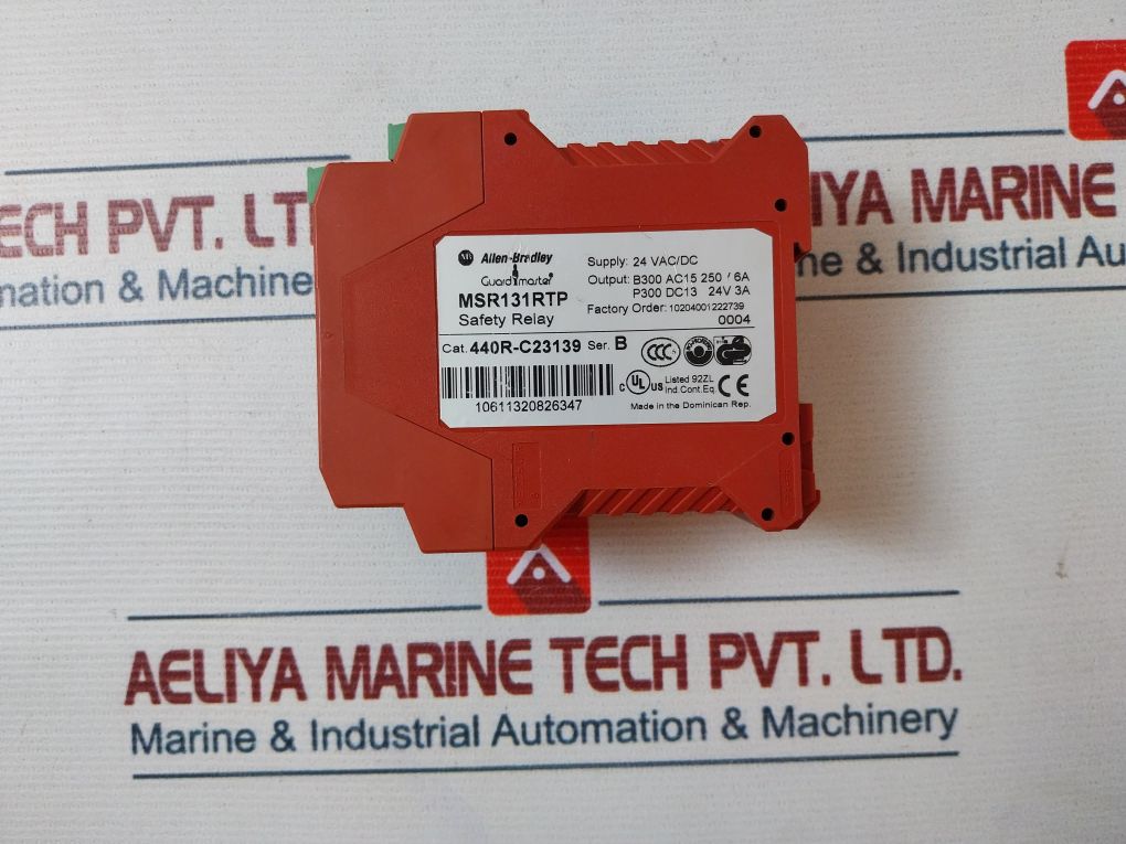 Allen Bradley Msr131Rtp Safety Relay 440R-c23139 Series B 24 Vac/Dc
