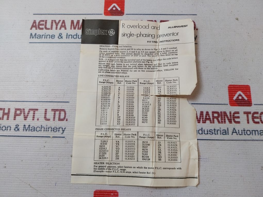 Lot Of 3X Allen West-eac Olrhsa Heater Pack For Overload Relay