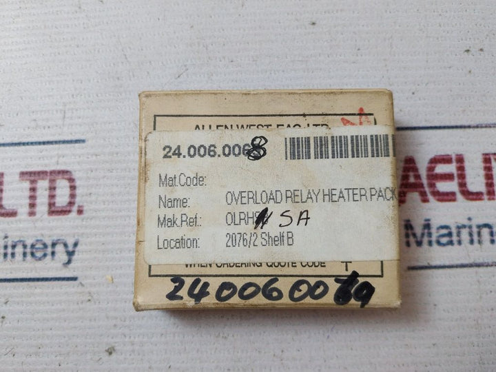 Lot Of 3X Allen West-eac Olrhsa Heater Pack For Overload Relay