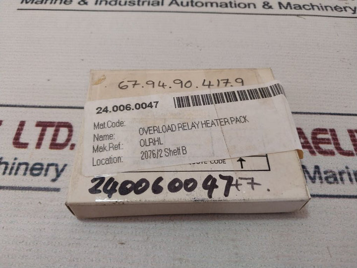 Lot Of 3X Allenwest 0.67-0.80 Amps Overload Relay Heater Pack