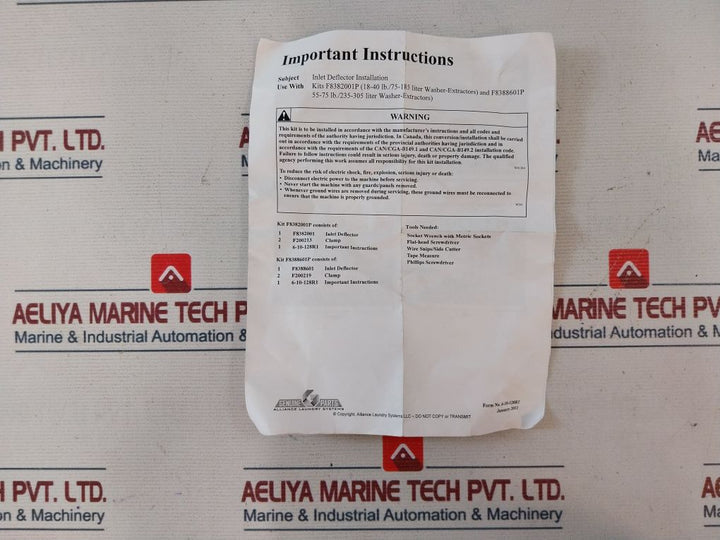 Alliance 388P4 Replacement Bearing Kit For Laundry Washer