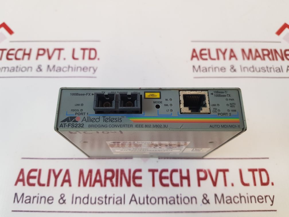 Allied Telesis At-fs232 2-port Fast Ethernet SpeedMedia Converting Switch