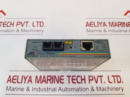 Allied Telesis At-fs232 2-port Fast Ethernet SpeedMedia Converting Switch