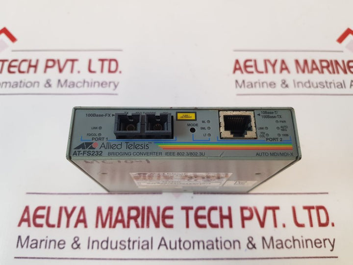Allied Telesis At-fs232 2-port Fast Ethernet SpeedMedia Converting Switch