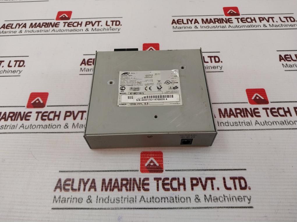 Allied Telesis At-mc116Xl Auto-negotiation Media Converter 12Vdc 0.5A